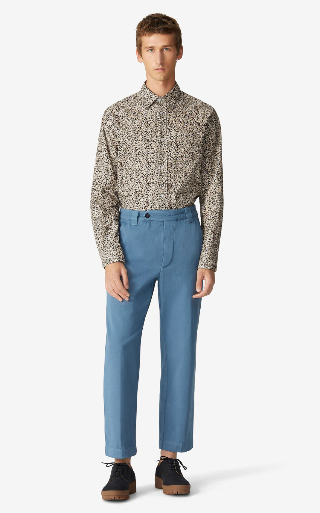 Pantalon Kenzo Homme Cropped Bleu VSDYC-0769